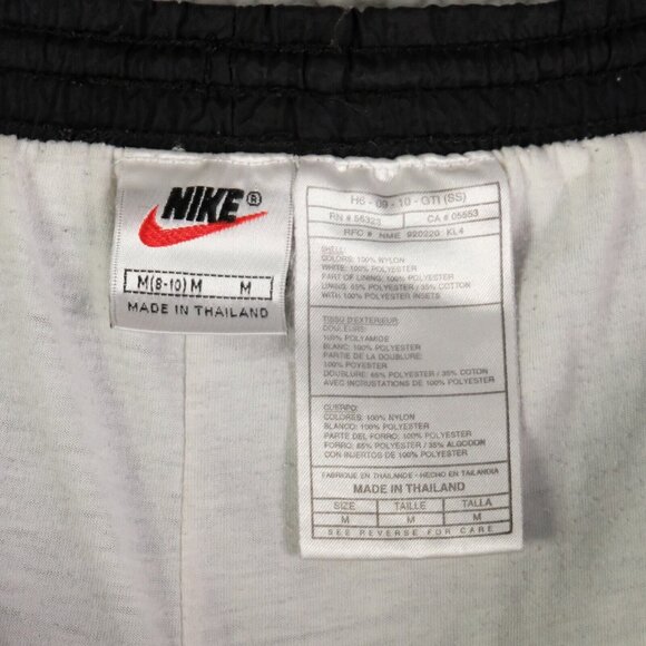 Vintage Nike Track Pants Mens Medium Black Lined Drawstring Zip Hem Athletic 90S - Picture 11 of 11